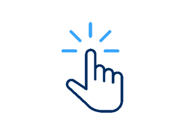 Finger pointing to click